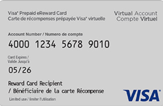 Visa* Prepaid eReward Card CA 6 Months Expiration