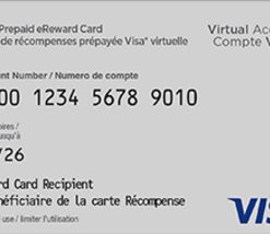 Visa* Prepaid eReward Card CA 6 Months Expiration